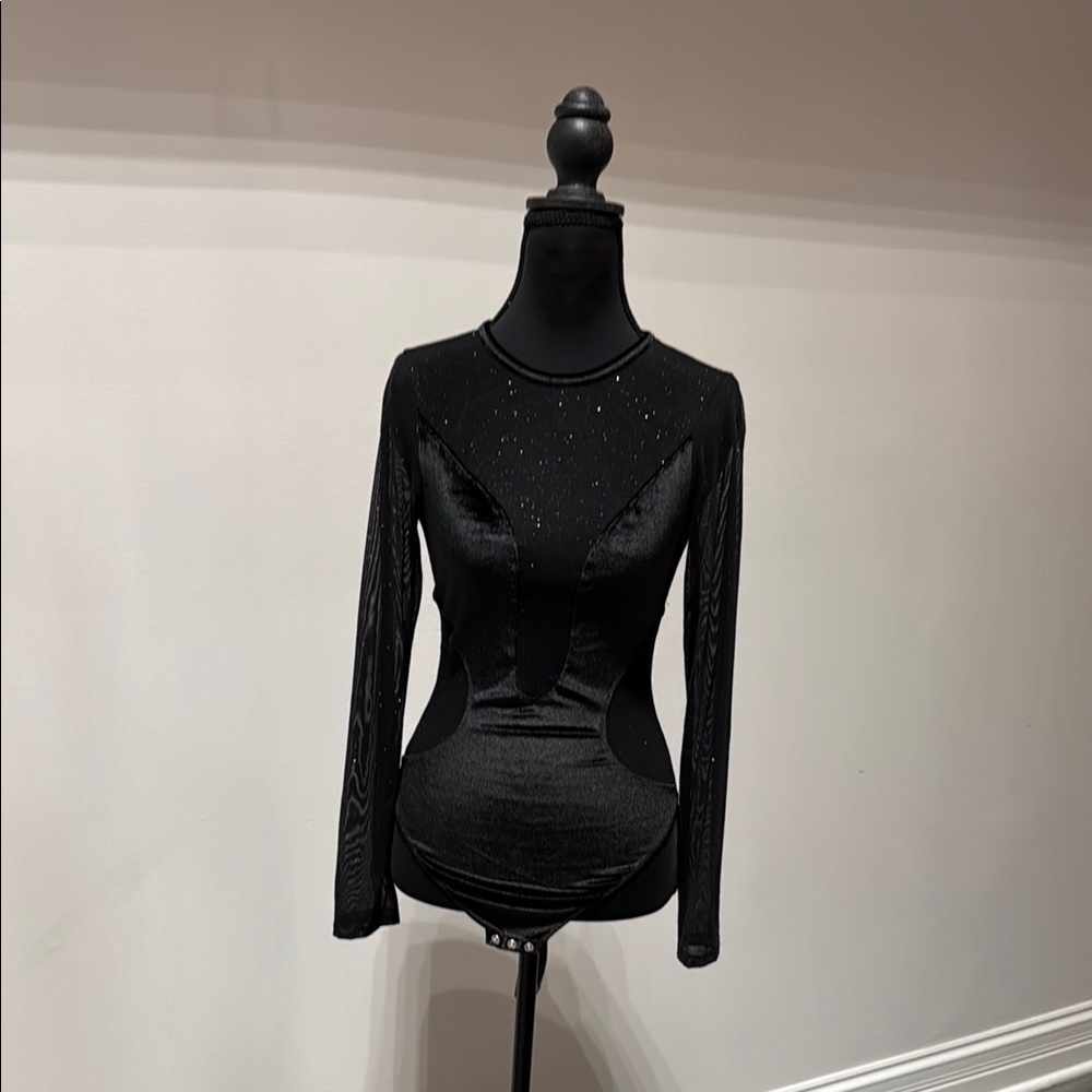 Intimissimi Black Long Sleeve Bodysuit